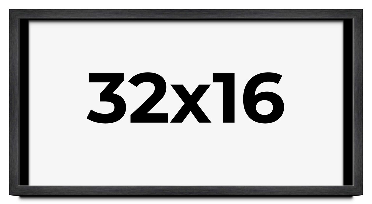 Panoramic Shadow Box 1" Depth Grey Picture Frame - UV Acrylic, Backing, Hanging Hardware